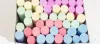 Colored regular chalk box, colored children's chalk gypsum powder Specification image